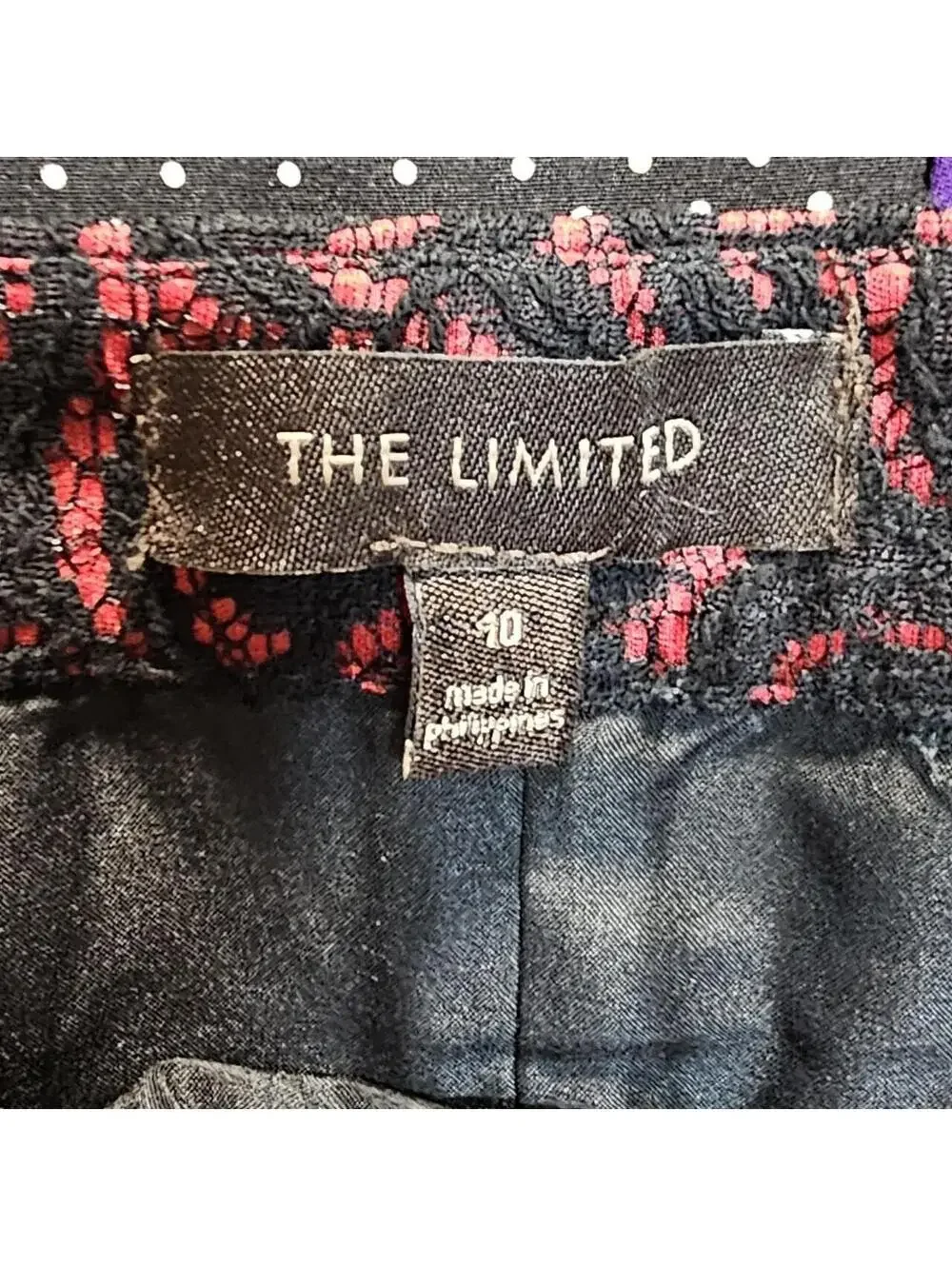 THE LIMITED Women's Red and Burgundy Skirt